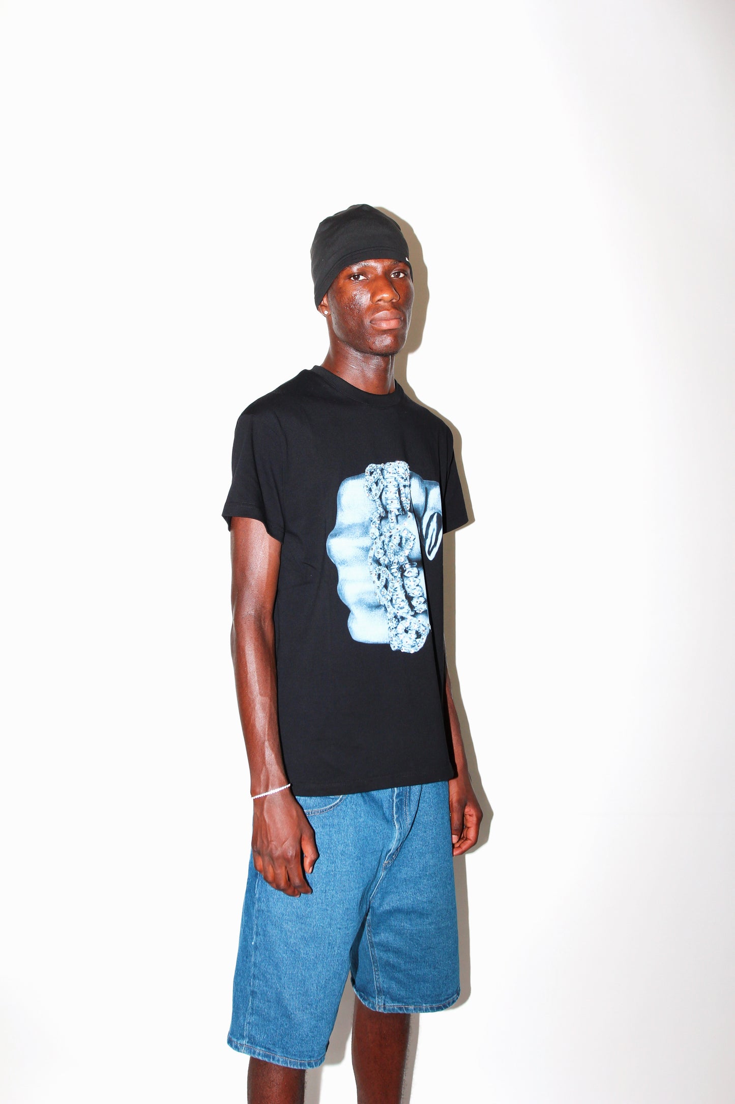 Black Just Pray Rhinestone Tee