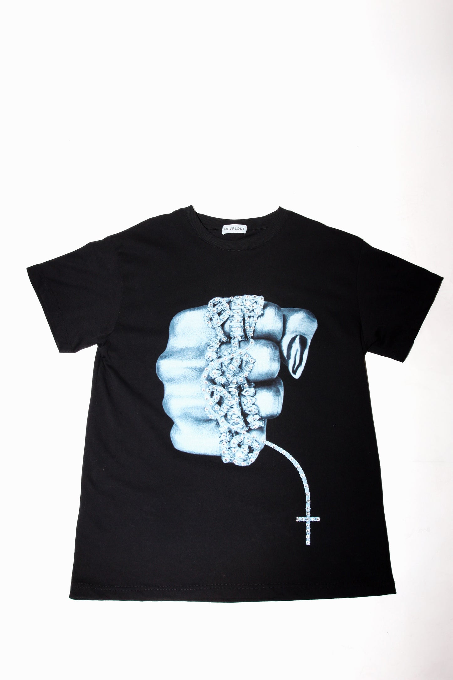 Black Just Pray Rhinestone Tee