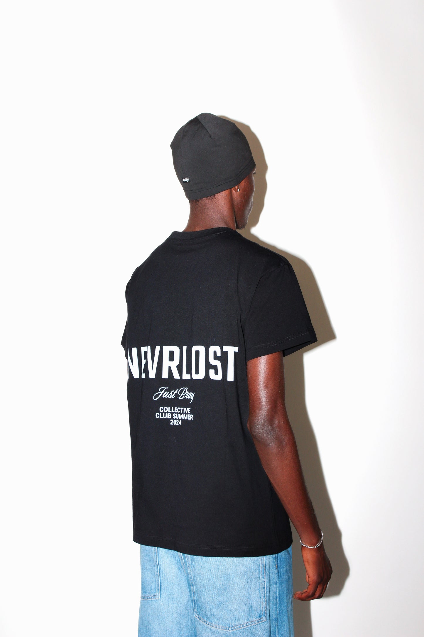 Black Just Pray Rhinestone Tee