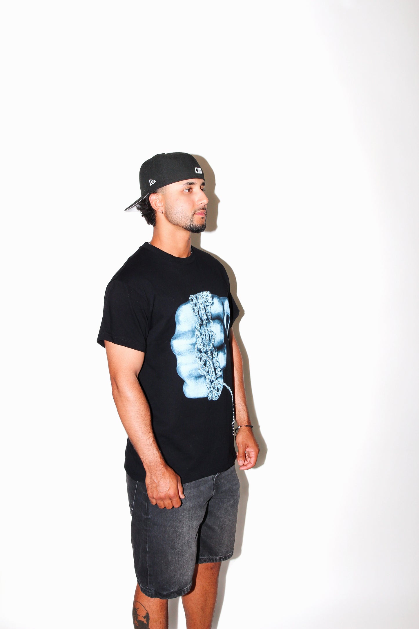 Black Just Pray Rhinestone Tee